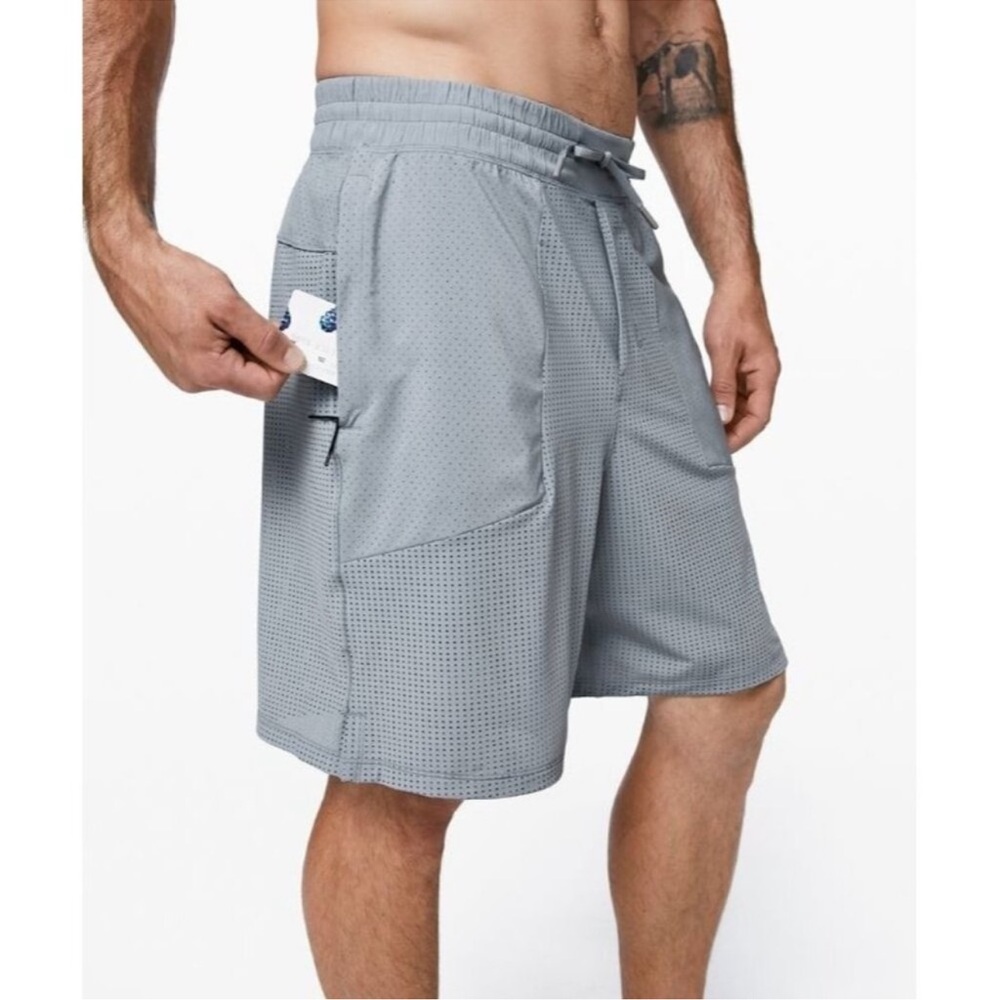 Lululemon Shorts Size XXL Men's Step Back Jump Blue Lined Workout Gym‎
